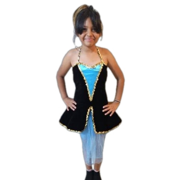 Hand Crafted Upcycled Bailarina Tutu Dress Jumpsuit Halloween Costume Blue Large - Picture 2 of 16
